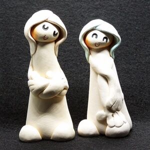 2 Clay Figurines of Girls